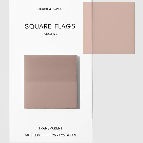 Square Transparent Page Flags provide a subtle way to mark information you want to reference again. Their slightly frosted finish maintains clarity when layered over text, making them a practical tool for marking pages in books, highlighting passages, or labeling sections throughout notebooks and documents. Thin construction keeps bulk to a minimum, even when used across multiple pages.