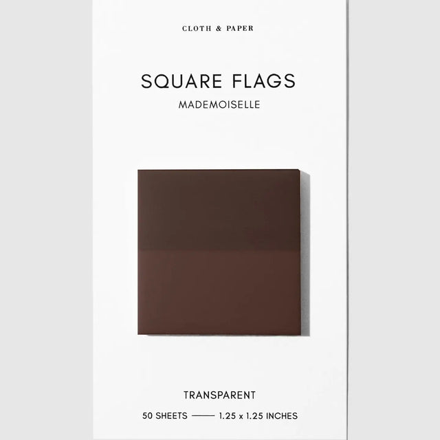 Square Transparent Page Flags provide a subtle way to mark information you want to reference again. Their slightly frosted finish maintains clarity when layered over text, making them a practical tool for marking pages in books, highlighting passages, or labeling sections throughout notebooks and documents. Thin construction keeps bulk to a minimum, even when used across multiple pages.