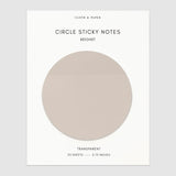 Cloth & Paper - Transparent Circle Sticky Notes Beignet