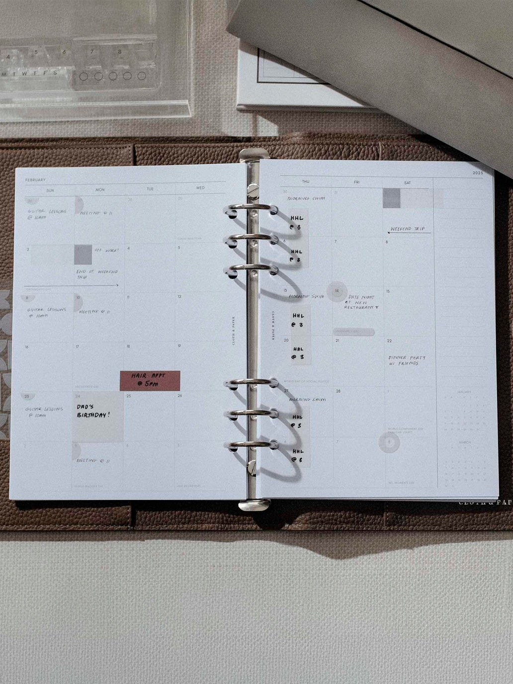Cloth & Paper - Matchstick Page Flag Set - Quartz/Beignet/Champagne Vol 6