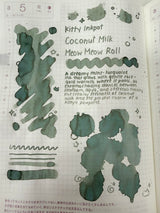 Coconut Milk Meow Meow Rolls 椰奶喵喵卷 Ink Swatch