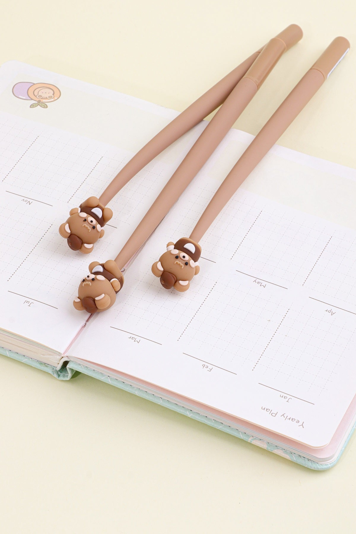 Coffee Bear Wiggle Gel Pen 0.5mm Black Ink