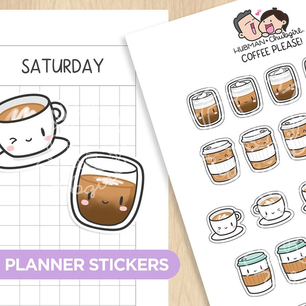 Coffee Please! Planner Stickers