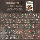 Capture the rich and fragrant moments of life with taste inspired ideas. Whether you're a journaling enthusiast, a coffee lover, or someone who wants to add a sense of ceremony to your daily routine, this is for you!

50 pieces of large stickers with exquisite patterns
Special shaped die-cutting with adhesive backing to use immediately
3.35 in x 4.6 in