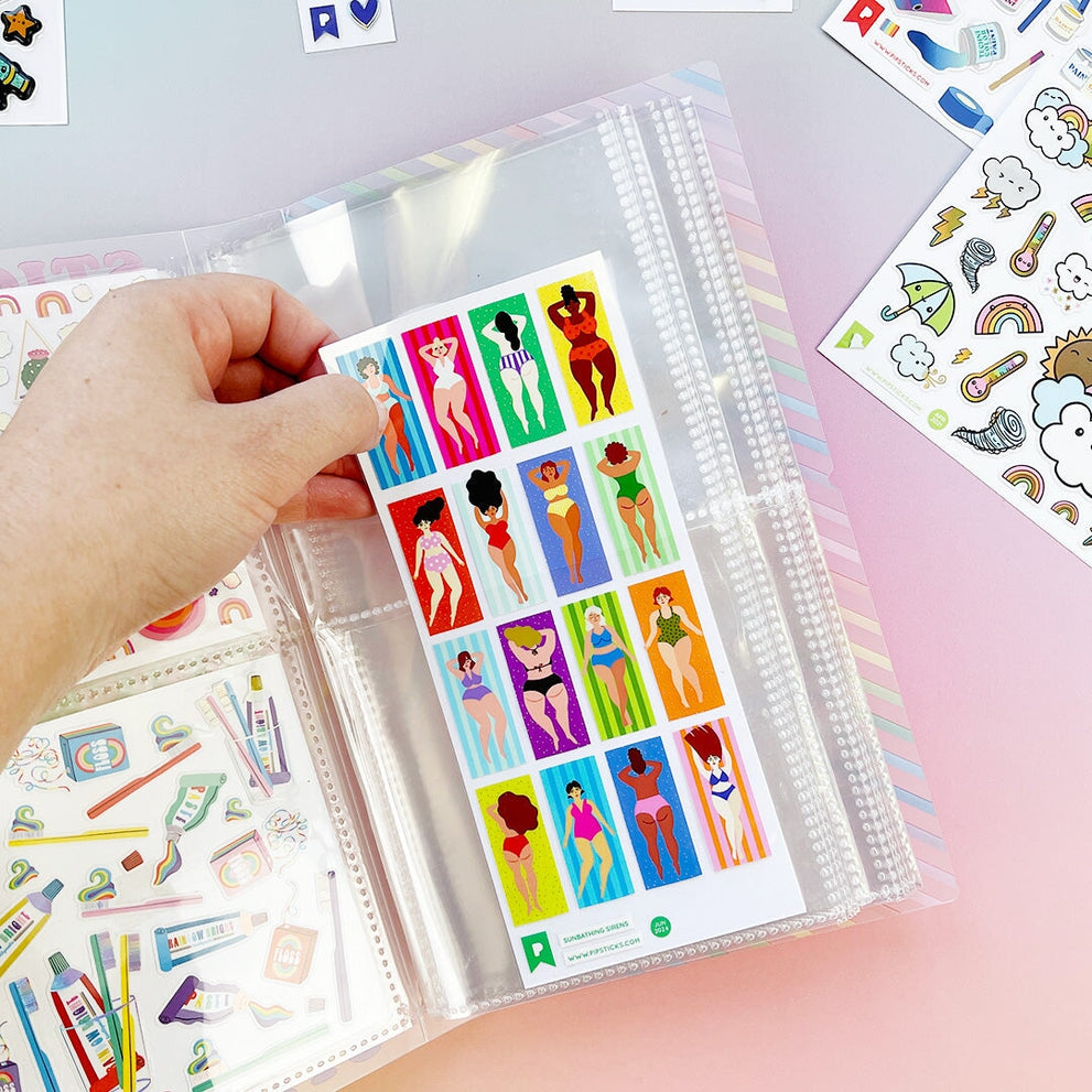 Pipsticks - Colorful Stickers Pocket Sticker Keeper