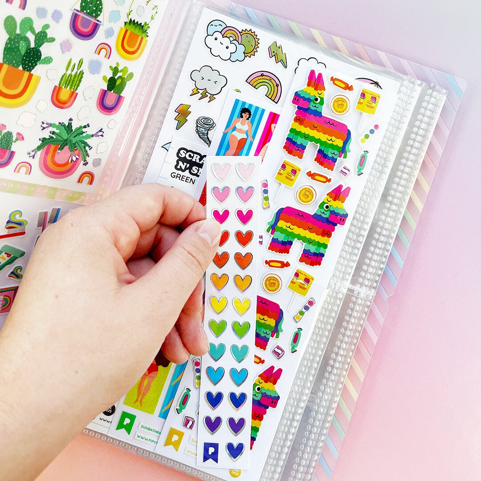 Pipsticks - Colorful Stickers Pocket Sticker Keeper