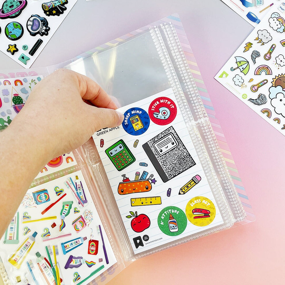 Pipsticks - Colorful Stickers Pocket Sticker Keeper
