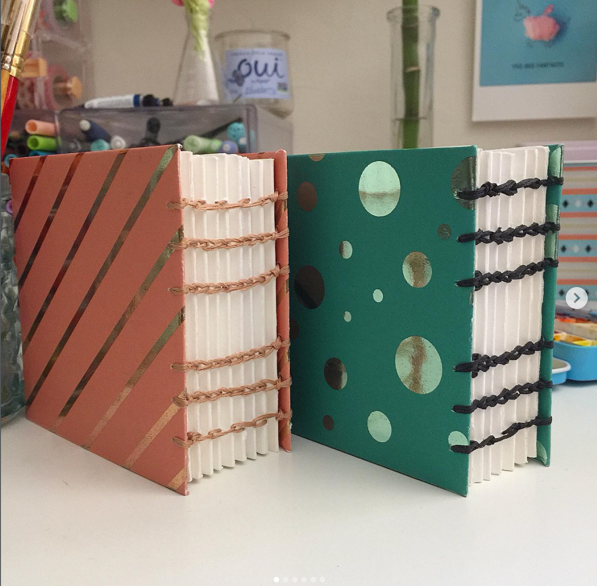 Coptic Stitched Mini Journals with Dorkys Ramos