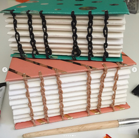 Coptic Stitched Mini Journals with Dorkys Ramos