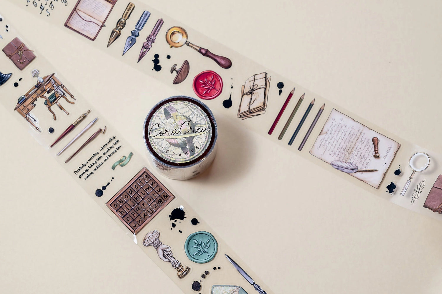 CoraCreaCrafts The Writing Desk Transparent Tape