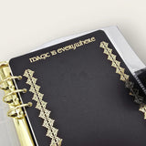 Stay organized and stylish on-the-go with our A5 Witch Organizer Binder—the perfect companion for crafting enthusiasts and stationery lovers alike! Featuring a mystical witch on black background and elegant golden accents, this binder adds a touch of magic to any workspace. Inside, you’ll find everything you need to keep your supplies secure and within reach.&nbsp;

Included with organizer:

5 Dual Vertical Sleeves: Ideal for storing PET tape cutouts or loops
2 Zipper Folders: Store postcards, stickers, and