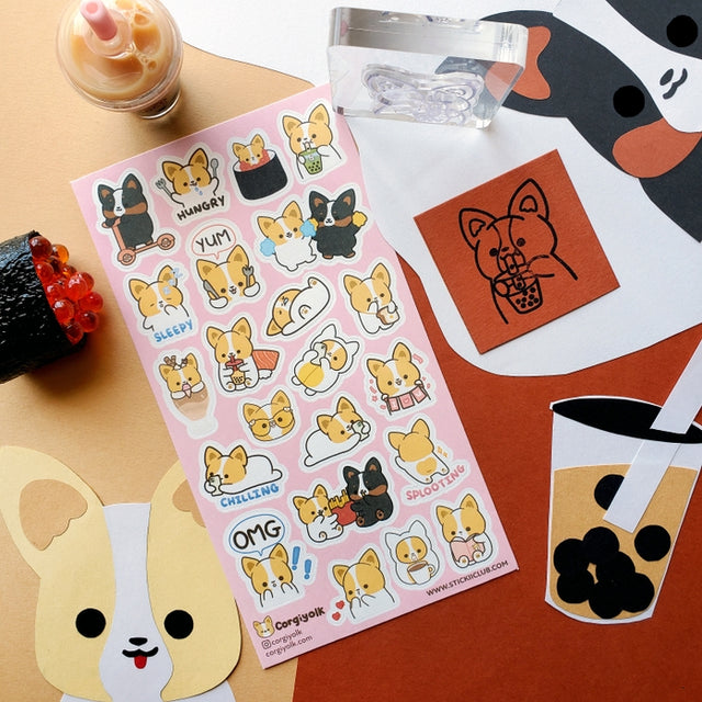 STICKII Corgi Cuties Sticker Sheet
