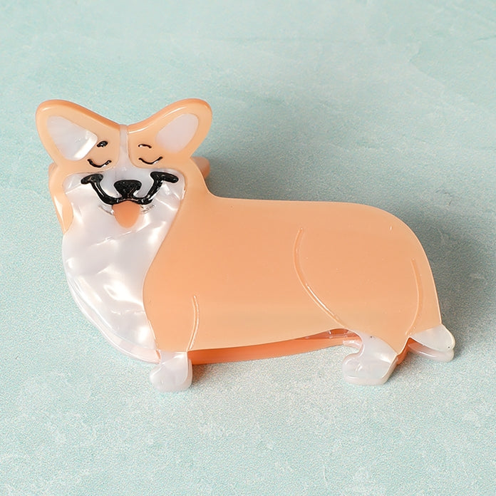 Corgi Designed Small Hair Claw Clips