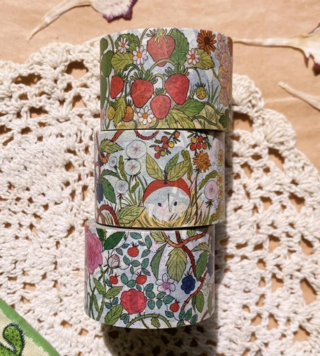 Printed paper tape, perfect for any time you’d use regular tape, only cuter! Use it in planners, journals, scrapbooks, or for sealing and decorating mail. Easily peels off and leaves minimal residue on most surfaces. A perfect gift for the stationery lover in your life - or you!

Original design by Sophie Robin

Dimensions: 30mm x 10m