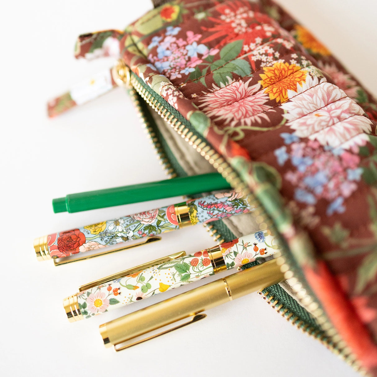 Botanica Paper Co. - Cotton Quilted Pencil Pouch - Russet