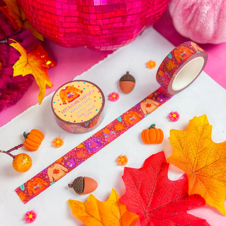 ✦ DETAILS ✦&nbsp;

Size: 15mm width x 10m length&nbsp;
Removable Washi Tape
Slightly Transparent
Features my hand drawn design as a repeat pattern