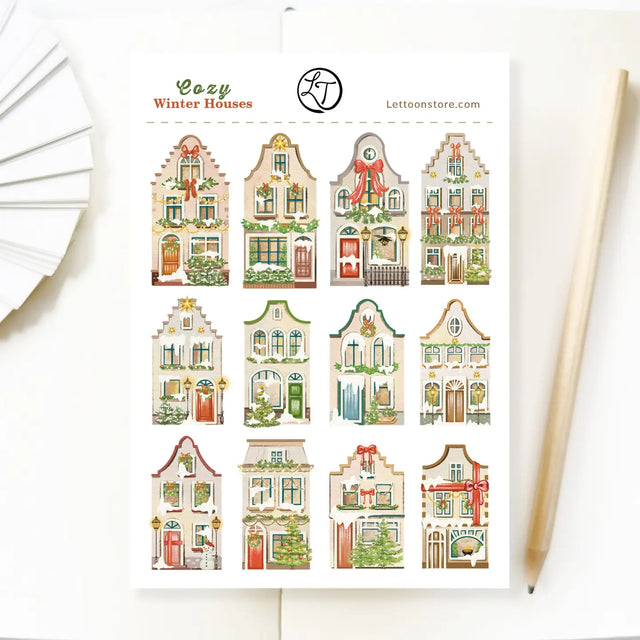 Part of our beautiful 2025 winter collection.

You can use sticker sheets to bring your ideas to life:

* Inside your bullet journal for your weekly or monthly spread

To help decorate your personal diary in your style
Marking important dates in your planner or calendar&nbsp;
Decorate your envelope and letter to surprise your family and penpals&nbsp;
Your imagination is endless: use it at any indoor place you like

Each sticker sheet sold seperately