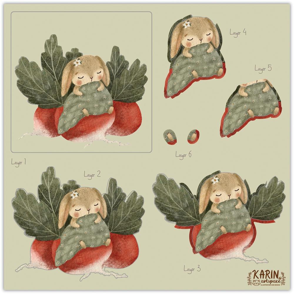 Craft Consortium 3D Decoupage 8"X8" Pad - Amongst The Hedgerow