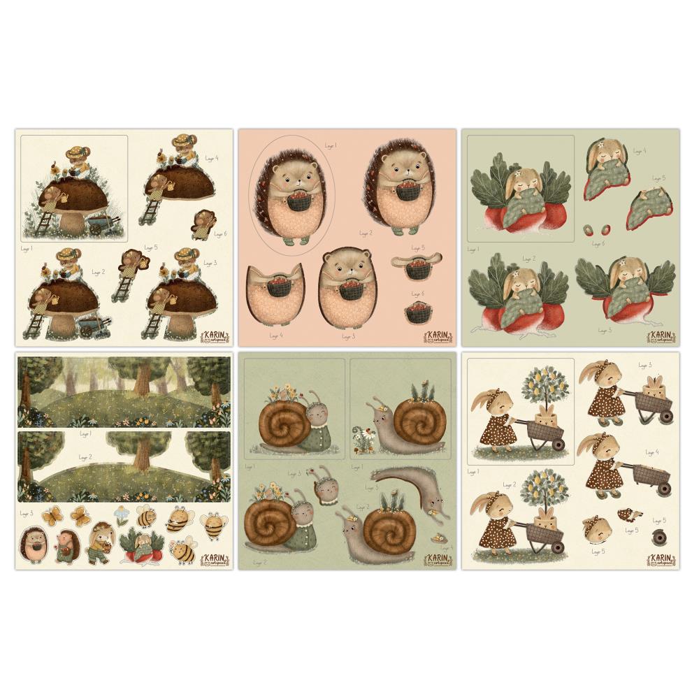 Craft Consortium 3D Decoupage 8"X8" Pad - Amongst The Hedgerow