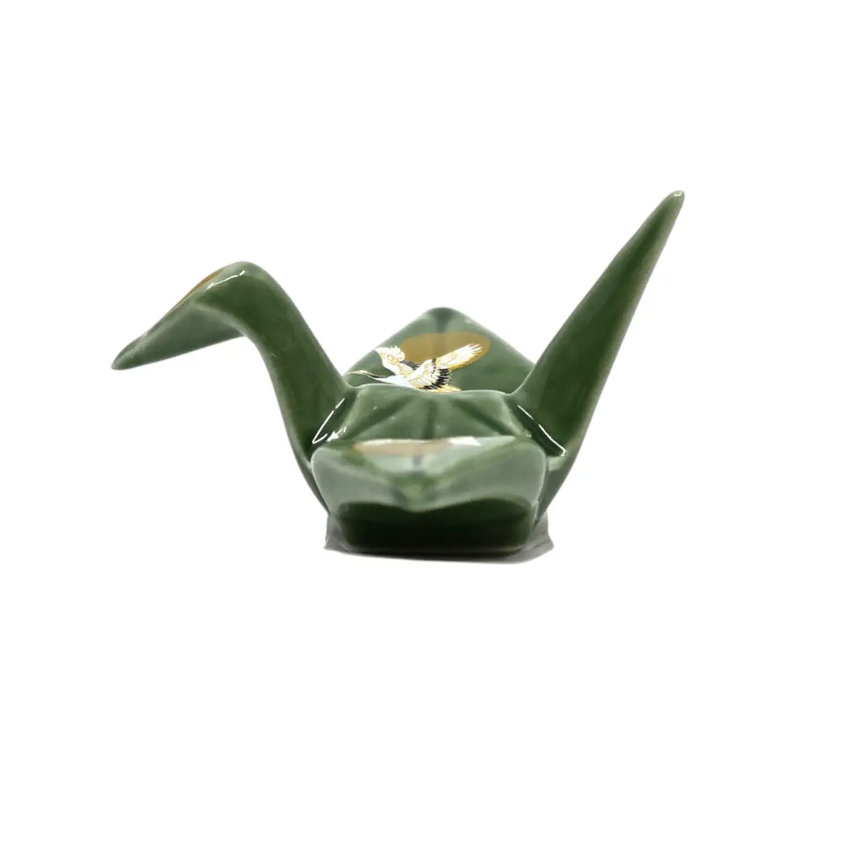 Origami Crane Moon Green Chopstick Rest