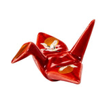 Origami Crane Moon Red Chopstick Rest