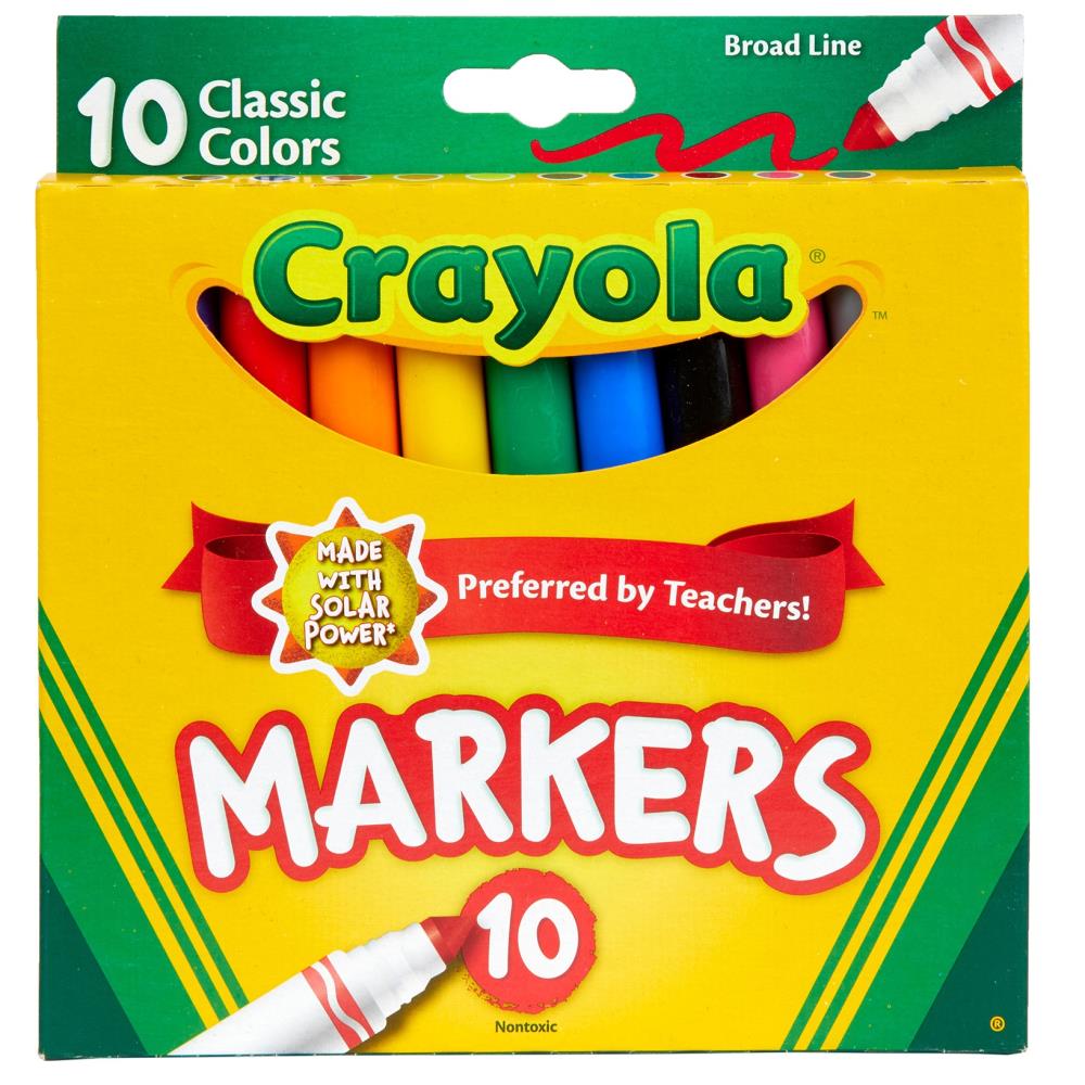 Crayola Broad Line Markers Classic Colors 10/Pkg