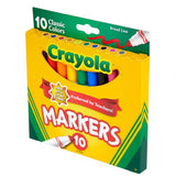 Crayola Broad Line Markers Classic Colors 10/Pkg