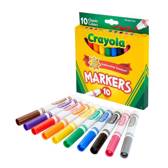 Crayola Broad Line Markers Classic Colors 10/Pkg