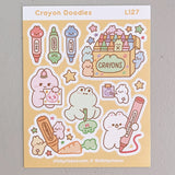 Crayon Doodles Sticker Sheet