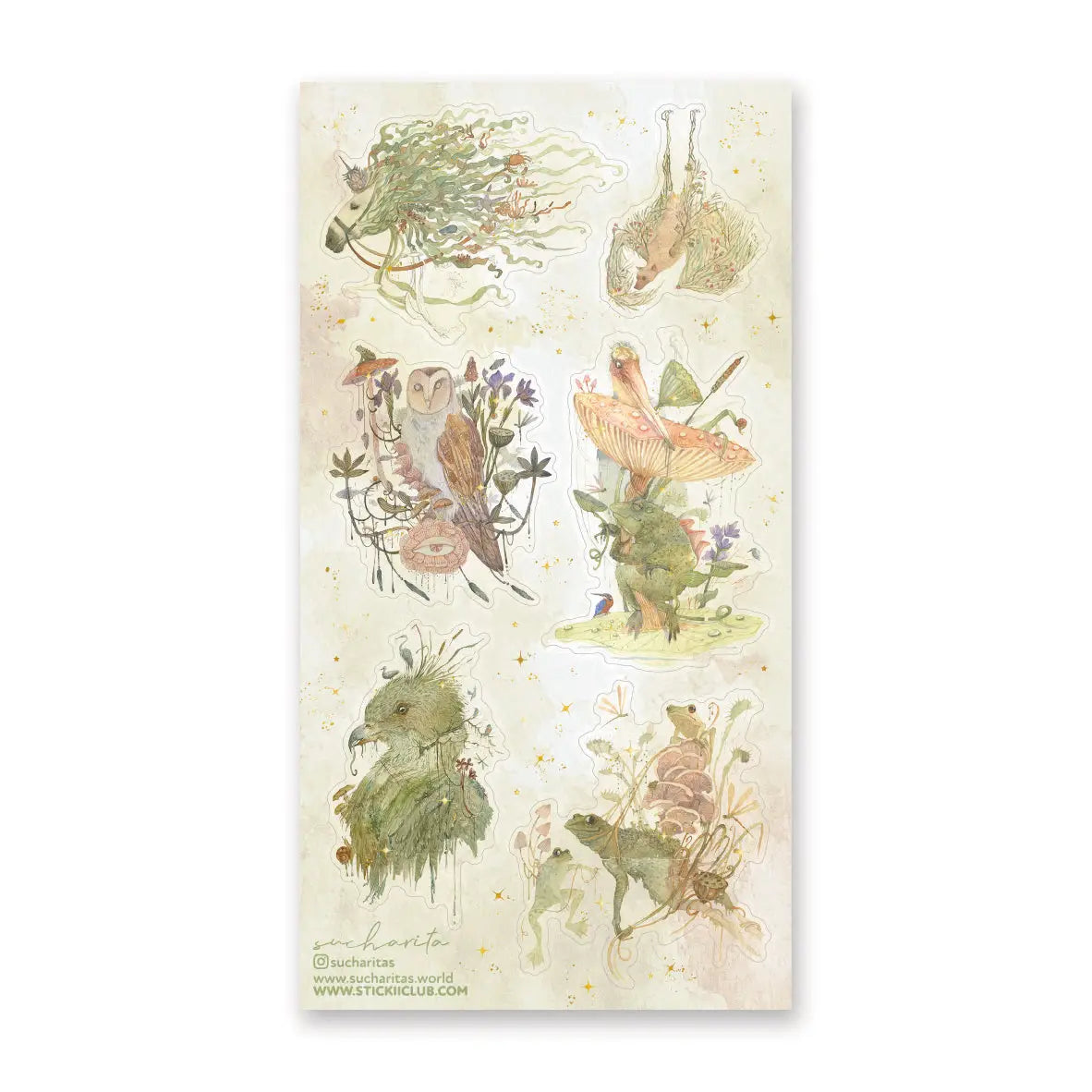 Art by: @sucharitas
One sticker sheet is included.
Top Coating: Gold foil
Adhesive Layer: Paper
Backing Layer: Paper
Size: 6.69"x3.54"
Weight-0.03oz