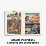 Cut Up This Book: Extraordinary Places

A brand-new collection of delightfully nostalgic and surreal images that will inspire any collage artist.&nbsp;

The fifth title of the successful Cut Up This Book series celebrates exotic and extraordinary locations, including strange scenes ranging from the depths of the ocean to the craters of the moon. These settings are the perfect inspiration for some dramatic and hilarious juxtapositions.&nbsp;

The book features helpful step-by-step tutorials to demonstrate co