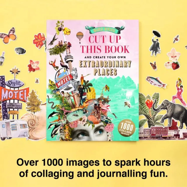 Cut Up This Book: Extraordinary Places

A brand-new collection of delightfully nostalgic and surreal images that will inspire any collage artist.&nbsp;

The fifth title of the successful Cut Up This Book series celebrates exotic and extraordinary locations, including strange scenes ranging from the depths of the ocean to the craters of the moon. These settings are the perfect inspiration for some dramatic and hilarious juxtapositions.&nbsp;

The book features helpful step-by-step tutorials to demonstrate co