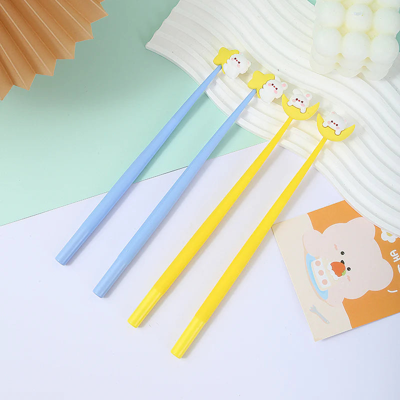 These cute animal gel pens are perfect for planning, for work, home, desk or for school. They will be a beautiful addition to your pen collection!


• 0.5mm Gel Ink
• Black Ink
• Writes very smoothly
• Measures approx. 6" - 7"
• Includes 1 pen, we will send one random color/design