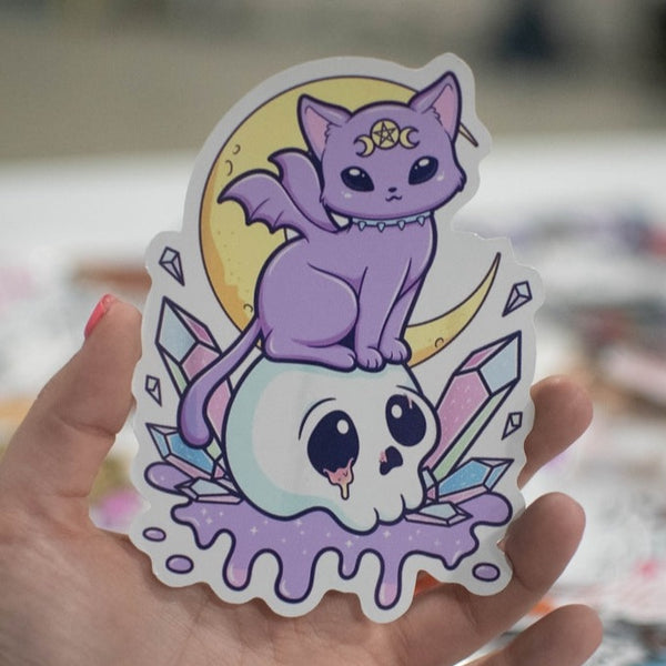 Cute Crystal Kitten Vinyl Sticker