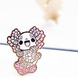 Cute Leusistic Axolotl Enamel Pin