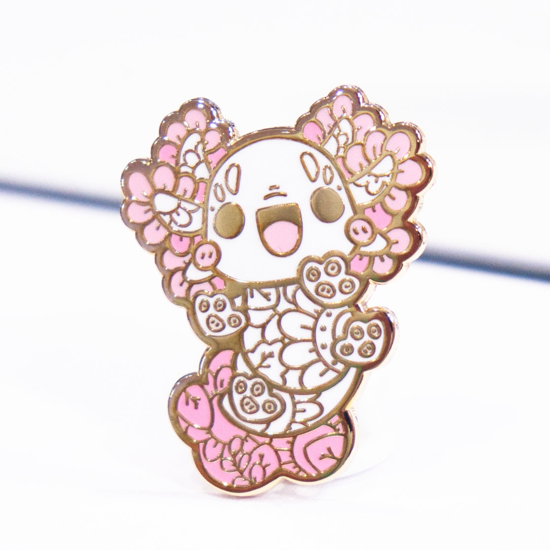 Cute Leusistic Axolotl Enamel Pin