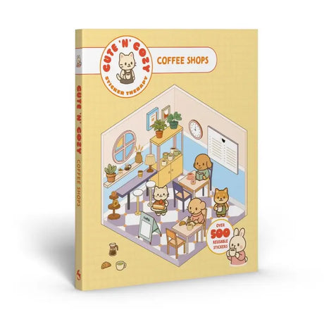 Create the coziest coffee shop imaginable, with six room sets and hundreds of stickers.

Welcome to a cozy world of absolute cuteness! Pick an empty space; furnish it, decorate it and fill it with furry little characters until it's a busy little coffee shop. Then carry on until you've created your own unique keepsake: there are six to complete in this book!