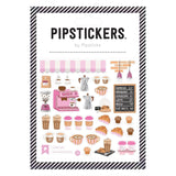 PipStickers are the PERFECT gift for the sticker lover in your life - even if it's you! These unique PVC designs with silver foil accents come on a clear backing and cannot be found anywhere else.

Includes one 4" x 4" sheet of Cutest Cafe PipStickers and includes the Pipsticks manifesto.