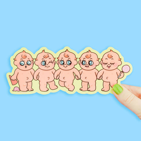 Cutie Pie Babies Faces Long Vinyl Sticker
