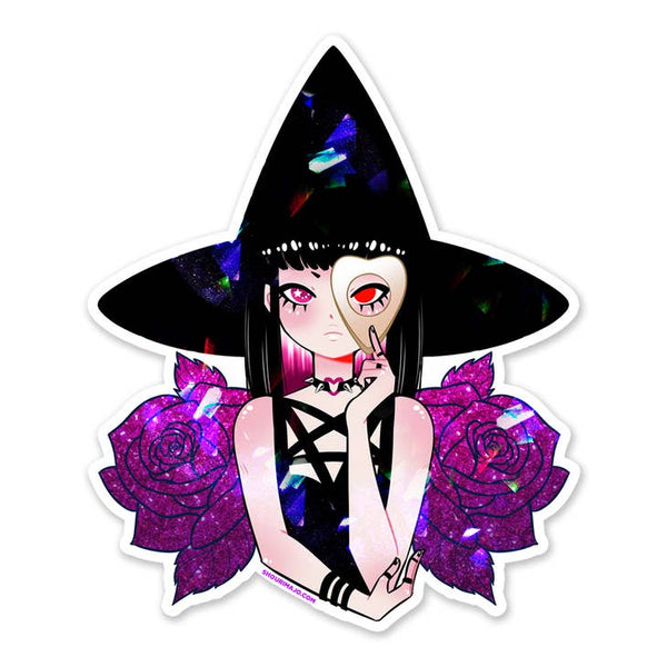 Cuties Witches Ouija Witch Sparkly Sticker