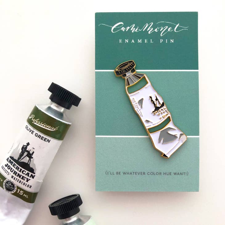 Cutout Paint Tube Enamel Pin