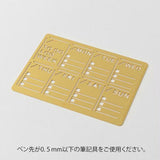 Midori Calendar Template Stencil - Weekly Block