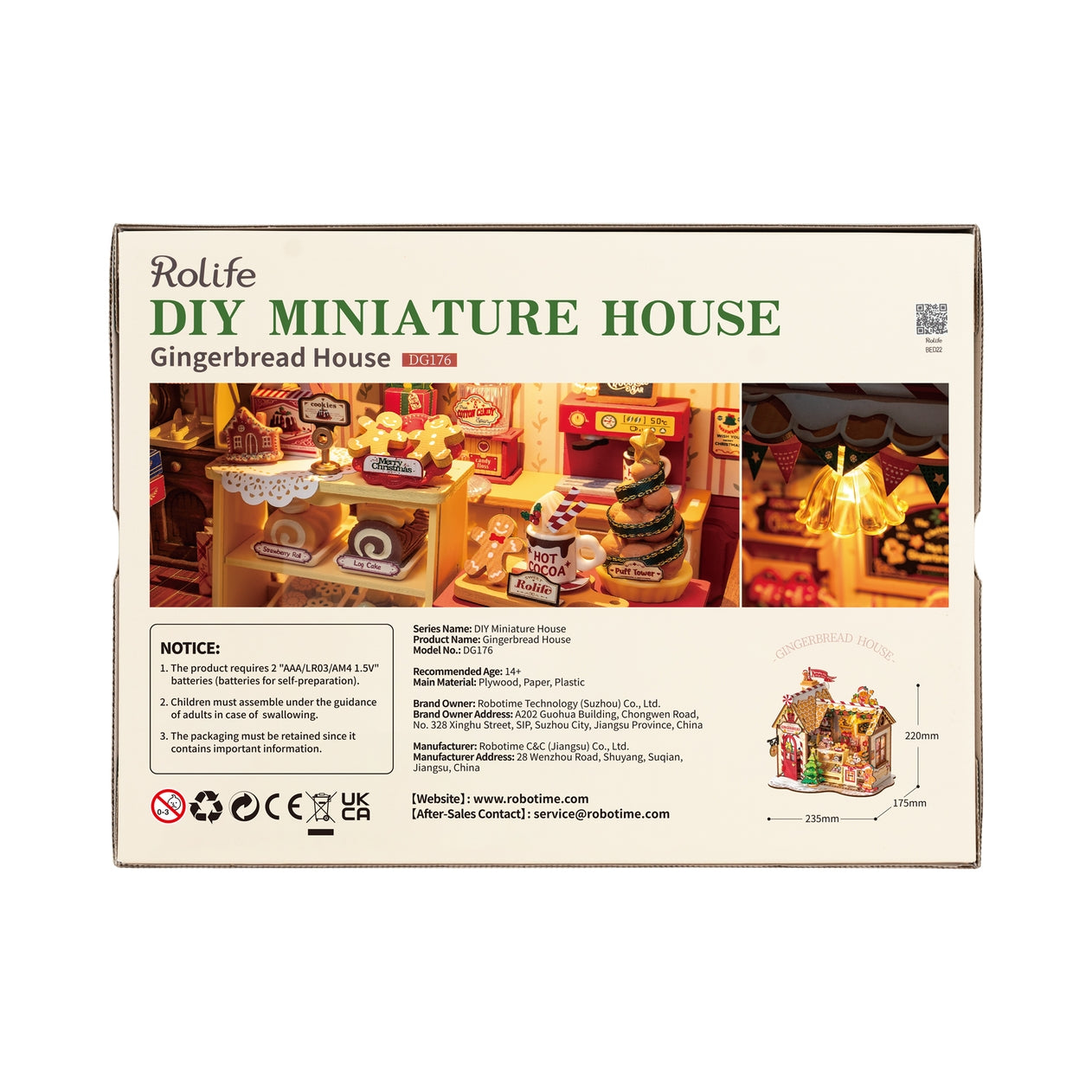 DIY Miniature House Kit: Gingerbread House