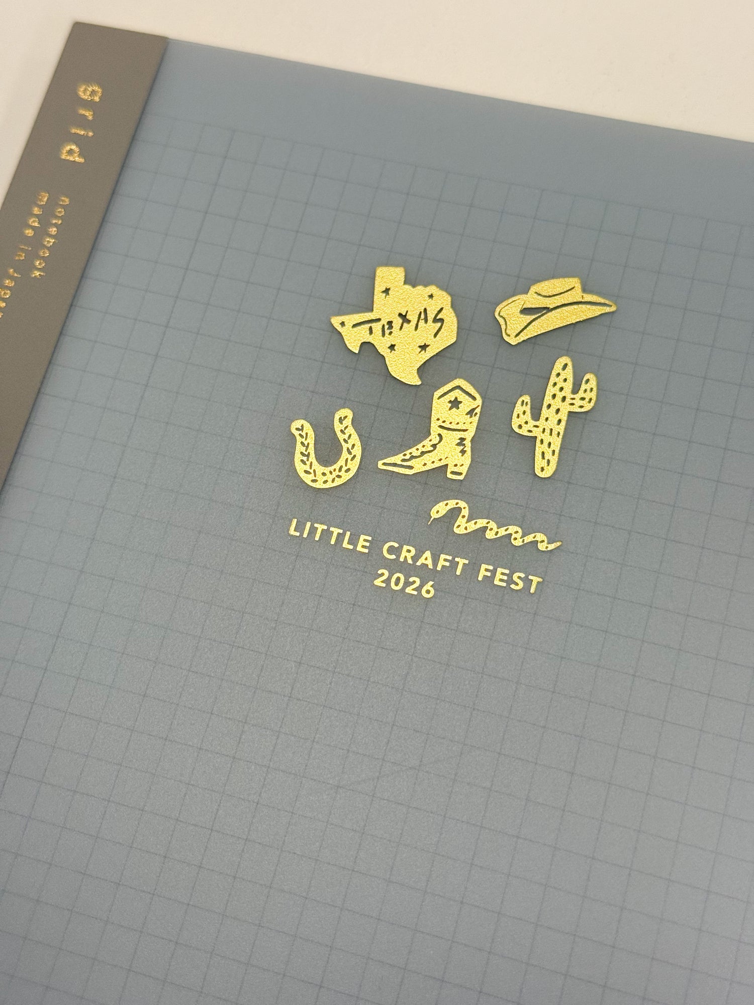 Daigo Notebook A5 - Little Craft Fest 2026 Exclusive Blue Grid Gold Hot Stamping Texas