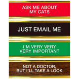 Fred’s Daily Desk Plaque shows off your witty side and alerts your workmates about how you’re feeling. The desktop flip book contains 50 titles and phrases so there is always one to fit your vibe. Packed in a colorful, peggable gift box.