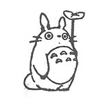 Dancing Totoro Rubber Stamp