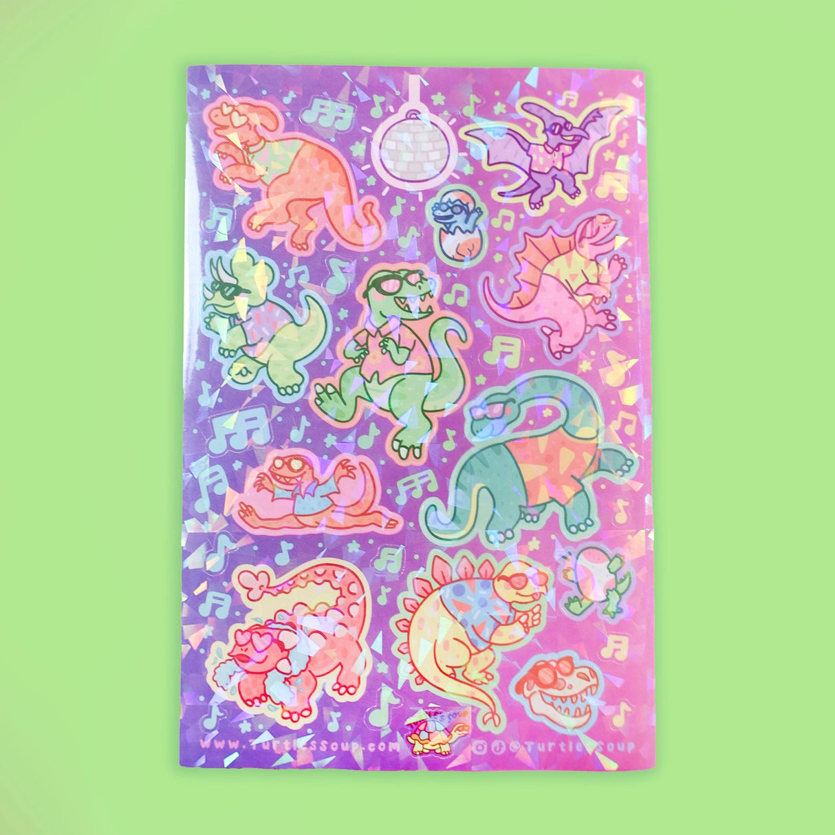 &nbsp;

🐢 Our Kiss Cut Sticker Sheets are 4 inches by 6 inches and include one (1) sheet per package, with 10 to 20 individual waterproof, stickers on each.&nbsp;

🐢 Each sheet is enclosed in a sleeve with an art backing card and are retail-ready!

🐢 Stick them on water bottles, laptops, cars, coolers, helmets, skateboards, or just about any flat surface you can think of.&nbsp;