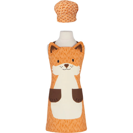 Danica Jubilee - Fox Daydream Kids Apron and Hat Set

Kids will love this adorable apron and chef hat set from Jubilee by Danica. An adjustable neck and waist ties on the apron add functionality, while a matching hat with a velcro adjustable sizing adds whimsy and flair.
