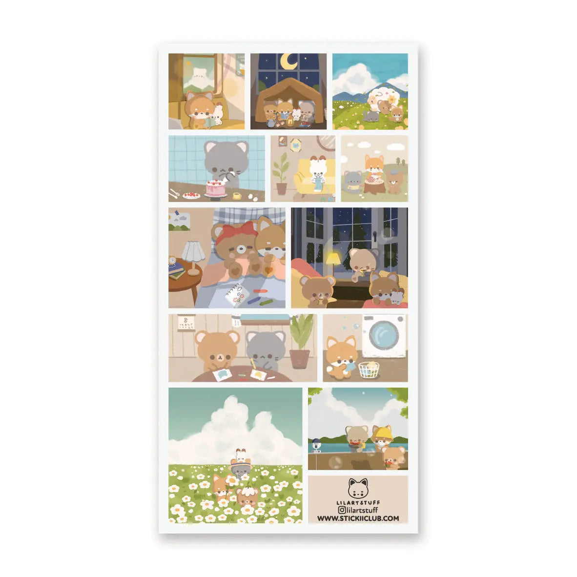 🐻🌼 @lilartstuff’s kawaii sheet follows the sweetest animal friends through their cozy everyday adventures! Whether they’re baking treats, crafting together, doing chores, or curling up for a well-earned rest, these cuties prove that both work and play are always better when shared with friends!

Art by: @lilartstuff
