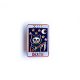 Pin de esmalte del gatito del Tarot de la muerte